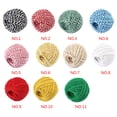 thumbnail image 4 of Maoww Cotton Thread Weave Socks Clothes Hats Clothing Practicing Prop Sewing Rope Multicolored 100 Meters for Beginners DIY Ropes green + white, 4 of 9