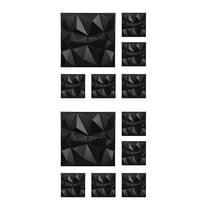 WORGEOUS 12 pcs  Black Wall Panels for Interior Wall Decor Textured 3D PVC Wall Panels Peel and Stick Wall Covering for Living Room Bedroom Office Hotel Black