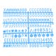 thumbnail image 1 of Cartas de tablero de fieltro, 510 caracteres letras azules de 3/4" números y símbolos tableros de mensajes de plástico cambiables 3Pcs, 1 of 6