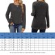 thumbnail image 2 of Blusa Mangas Largas Camisa Top Mujer Básico Ajuste Holgado Cuello Redondo Traje Diario Simple Kuymtek Gris oscuro T M para Mujer, 2 of 6