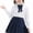 Navy, variant on Miqool Girls' Long Sleeve Collared Dress Shirts School Uniform Shirts with Bow Tie for Kids 4-16 Years