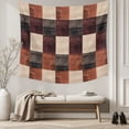thumbnail image 5 of Brown Beige Block Tapestry for Bedroom Wall Hanging Tapestry, Abstract Art Modern Geometric Ceiling Backdrop Tapestries Poster Blanket Wall Decor for Teens Room Living Room Dorm 59" x 90", 5 of 8