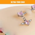 thumbnail image 5 of Women Nipple Cover Pasties with Faux Piercing Rhinestones Lingerie Reusable Breast Sticker Adhesive Sticky Bra Intimates Style 9, 5 of 5