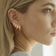 thumbnail image 4 of Set de pendientes tipo argolla LEXODY Small, chapados en oro de 14 quilates, para mujer, 4 of 8