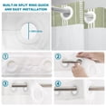 thumbnail image 5 of No Hook Shower Curtain, Boho Sage Green Shower Curtains for Bathroom with See Through Top Window, Minimalist Farmhouse Striped Waterproof & Washable Bath Curtain 66"x72", 5 of 9