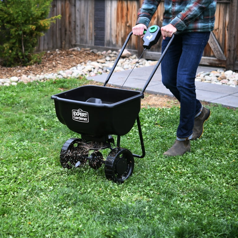 Free Shipping! Expert Gardener 66 lb Capacity Push Broadcast
