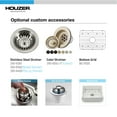 thumbnail image 7 of Houzer Platus 30 in Matte White Fireclay Apron Front Farmhouse Single Bowl Kitchen Sink - PTS-4100 MWH, 7 of 7