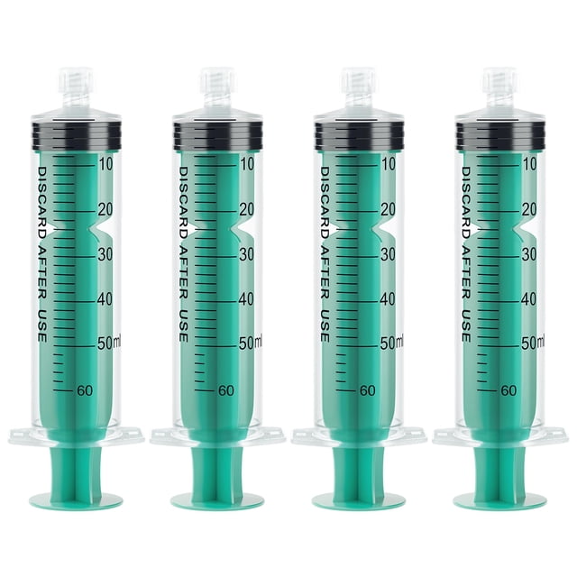 Jeringa SHAOTONG Luer Lock de 60 ml con tapa sin aguja x20