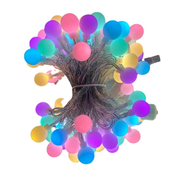 FXMLRLKEaster String Lights Indoor, 6M Multicolor Fairy Lights with Remote, 8 Modes Pastel Lights for Easter Bedroom Tree Room Party Decoration