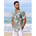 thumbnail image 2 of COOFANDY Men Beach Shirts Short Sleeve Boho Hippie Shirts Summer Button Down Shirt, 2 of 6