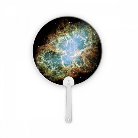 Universe Space Mystery Nebula Plastic Round Handheld Fan Decorations Craft