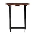thumbnail image 6 of Contemporary Home Living 5-Piece Wooden Folding Tray Table Set - 26.25" - Brown and Black, 6 of 9