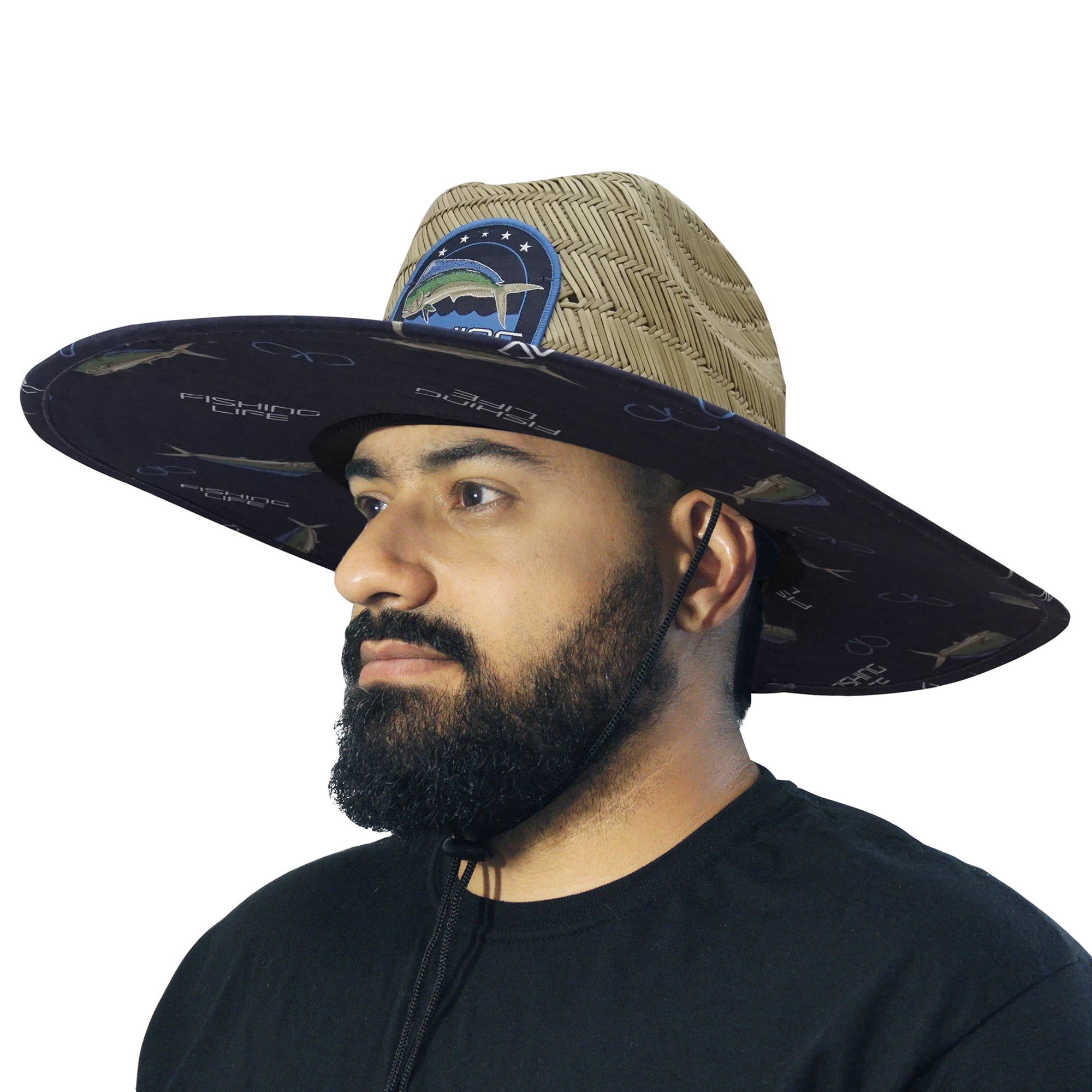 Fishing Life Mahi Mahi Hat Straw Lifeguard Hat - Adult Unisex