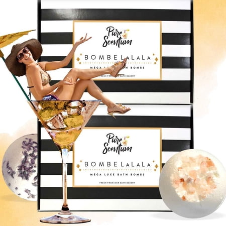 Bath Bombs Gift Set - Luxury Bath Fizzies - Lush Size 6oz Natural Bath Balls - US Made - Bombe la la la - Image 8