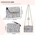 thumbnail image 7 of KUIFORTI Grey Zebra Print Leather Crossbody Bags Soft Functional Medium Flap Crossbody Handbag with Chain Strap Durable Shoulder Bag for Women for Travel Daypack, 7 of 7
