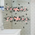thumbnail image 2 of Flores con hojas verdes y adhesivo decorativo para pared Ideal para salón, dormitorio y hogar, 2 of 6