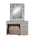 thumbnail image 1 of Tocador Vanity Moderno Con Focos Espejo Camerino Gris, 1 of 7