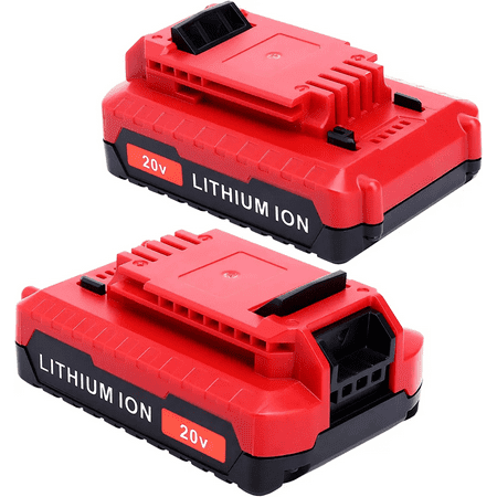 

Mingsci 2Pack FOR PORTER CABLE PCC680L 20V Battery Li-ion 3000mAh Pack Battery Red
