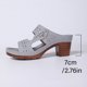 thumbnail image 4 of Sandalias de la Boca Del Pez Del Tacón Del Bloque Brillante de las Zapatillas de Verano de las Mujeres, Zapatos de la Correa Del Tobillo Del Tacón Grueso Del Cuero de Patente, 4 of 9