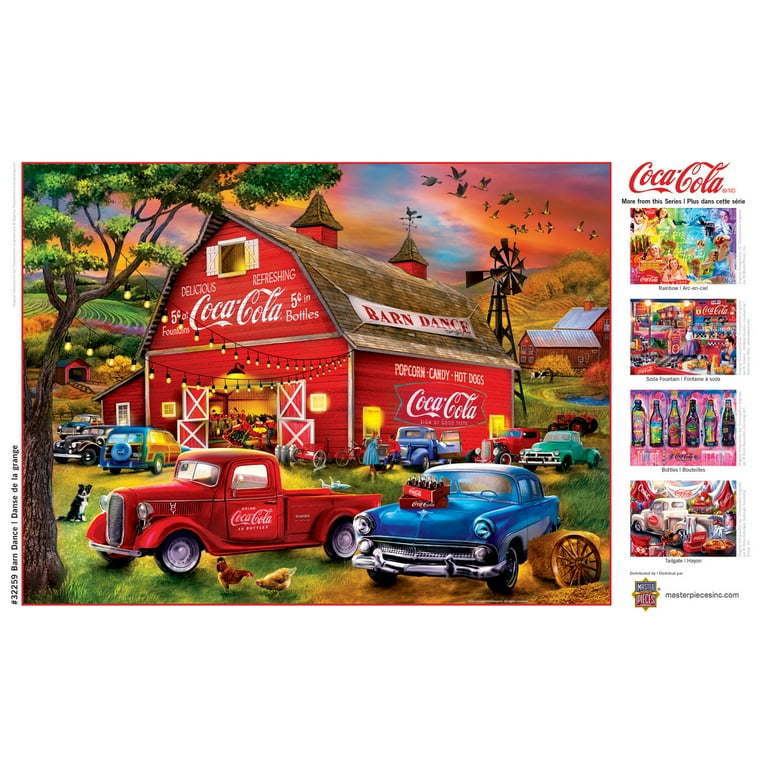 MasterPieces Coca-Cola EZ Grip Jigsaw Puzzle, 300 Piece, Country