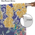 thumbnail image 4 of Patchwork Floral Curtains,Vintage Flower Bohemian Paisley Floral Pattern Window Curtains for Living Room Bedroom Kitchen Bathroom 2 Panels 84x84 in Blackout, 4 of 6
