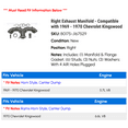 thumbnail image 2 of Right Exhaust Manifold - Compatible with 1969 - 1970 Chevy Kingswood, 2 of 2