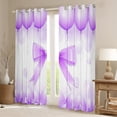 thumbnail image 2 of Manfei Purple Kawaii Bow Curtains Pack of 2 (42x84 Each), Cute Cartoon Ribbon Balloon Curtains Blackout, Teens Kids Girls Women Bedroom Curtains, Window Curtains Bedroom Decor, 2 of 6
