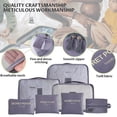 thumbnail image 6 of Packing Cubes - 7Pcs Packing Cubes for Suitcases & Travel - Collapsible Lightweight Luggage Storage Bags - Cloth Sorting Packages (Gray), 6 of 7