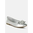 thumbnail image 2 of Navik Rhinestone Buckle Metallic Ballerinas, 2 of 10