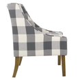 thumbnail image 2 of HomePop Chaise d'Appoint Moderne à Accoudoirs Incurvés, Carreaux Bleus, 2 of 5