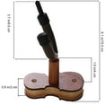 thumbnail image 6 of Violin Viola Wall Mount Hanger, One Pack U-Shaped Wall Hanger Mount with Bow Hook, Soft Padding, Violin Storage Hook for Home Studio, Mahogany Color, 6 of 6