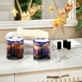 thumbnail image 4 of Yayeee 2 Pack Qtip Holder Bathroom Cotton Swab Canister with Lid Clear Dispenser Set, Beautiful Mountain, 4 of 6