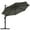 Grey, variant on Outsunny 10' Offset Patio Umbrella 360° Rotation Cantilever Umbrella, White