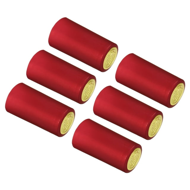 Unique Bargains 30mm/1.18' PVC Thermorétractable Bouchons de Bouteille de Vin Manches Rouge Foncé 150Pack