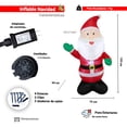 thumbnail image 2 of Inflable Navideño La Merced Santa Claus Regordete Clásico Simpático Poliéster Pu Alta Resistencia Iluminación Led, 2 of 5