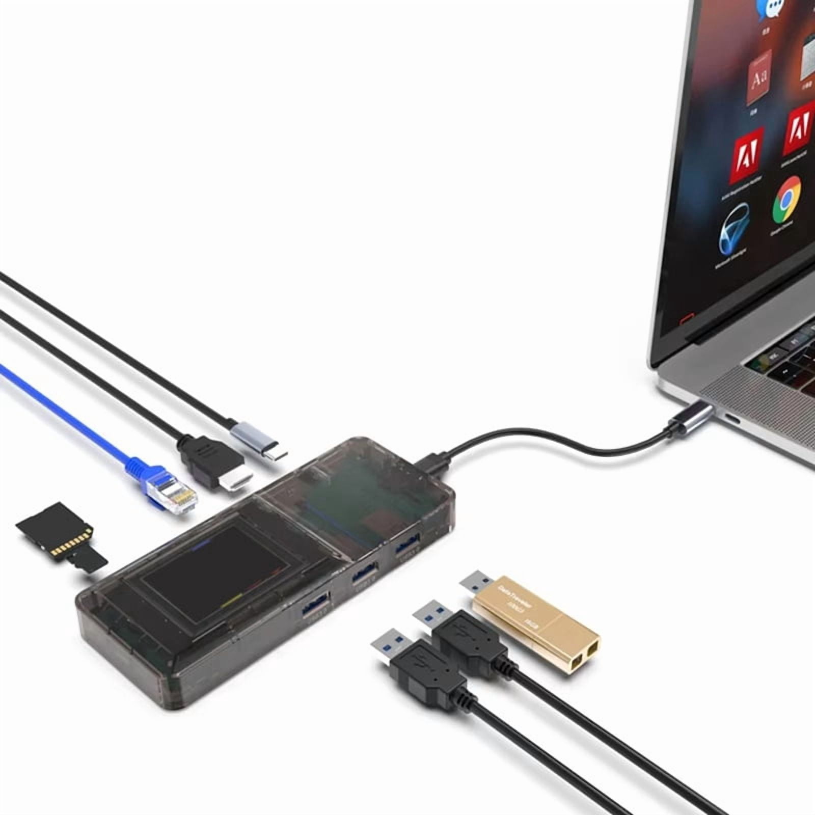 0108-D Typec L Stream Dec Visual Docking Station Network Port Docking Station Custom Button with Console
