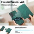 thumbnail image 3 of ELEHOLD Multi-Functional Wallet Case for Samsung Galaxy S23 FE,Magnetic Detachable Card Holders PU leather Case RFID Blocking Function Flip Shockproof Stand Cover Business Style for Women Men,Green, 3 of 10