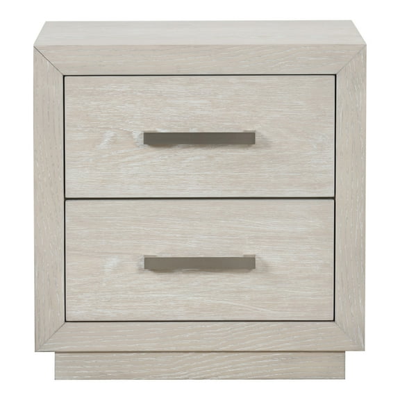 Furniture of America Sorien Modern Wood 2-Drawer Adult Nightstand, Light Gray