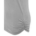 thumbnail image 5 of KOGMO Womens Long Sleeve Solid Basic Drape Top Side Shirring Tunic (S-3X), 5 of 6