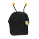 thumbnail image 1 of Tocado de moda para niños, diseño de abeja creativa, gorra con visera, gorra de antena con bola hinchable, gorra de algodón para el sol (sombrero de malla negro, alrededor de 3-9 años, ajustable), 1 of 4