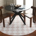 thumbnail image 2 of SAFAVIEH Santa Clara Elwyn Checkered Polyester Machine Washable Area Rug, Ivory/Beige, 6' x 6' Round, 2 of 7
