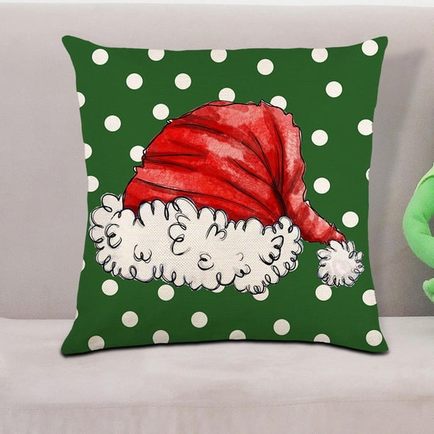 Funda de almohada de Navidad Protector decorativo cuadrado fundas de almohada funda de almohada sofá funda de almohada para estudio hogar vacaciones estilo A BLESIY Fundas de almohada de Navidad