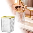 thumbnail image 2 of Makeup Brush Holder Organizer, Crystal Cosmetic Brush Storage for Vanity Countertop, Vintage Plastic Pencil Cup for Beauty Blender & Eyebrow Tools, Compact Cylinder for Home Travel, 2 of 6