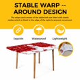 thumbnail image 4 of Red Snowman Christmas Table Cloths for 4 Foot Rectangle Tables, Xmas Balls Snowflake Patio Waterproof Elastic Fitted Tablecloths, Washable Rectangular Table Cover for Camping, 4 of 8