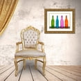 thumbnail image 3 of Riza, Aliza 24x18 Gold Ornate Wood Framed with Double Matting Museum Art Print Titled - Colored bottles, 3 of 4