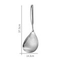 thumbnail image 2 of Stainless Steel Mesh Strainer, Kitchen Draining Spoon with Hanging Holes and Handle(Silver), 2 of 5