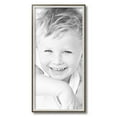 thumbnail image 2 of ArtToFrames 12" x 25" Silver with Stained Grey Picture Frame, 12x25 inch Silver Wood Poster Frame (WOM-4767), 2 of 7