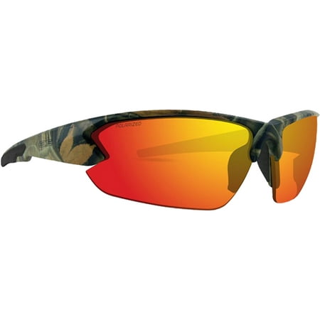 Epoch 4 Sport Golf Motorcycle Riding Sunglasses Camo/Black with Red Mirror Polarized
