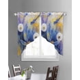 thumbnail image 3 of Purple Dragonfly Swag Valances for Windows, Watercolor Spring Summer Floral Rod Pocket Sheer Valances for Large Windows, Swag Toppers Light Filtering for Kitchen Living Room 2 Panels 36''x45'', 3 of 6