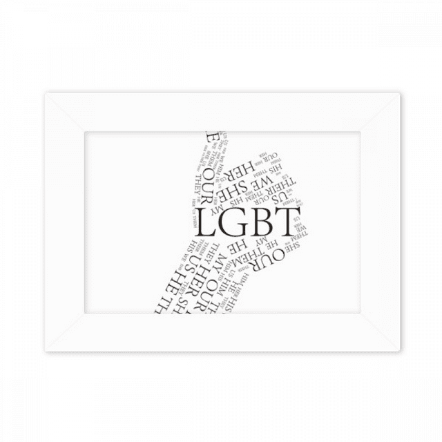 Marco de Fotos de escritorio LGBT bandera del arco iris 5x7 pulgadas Unbranded